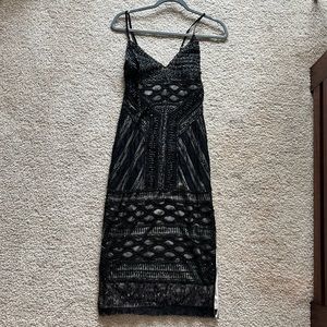 Alice + Olivia Beautiful, classic embellished midi dress size 2
